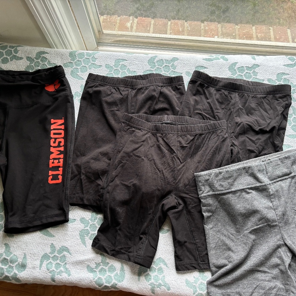 LOT Of 5 Spandex shorts womens small